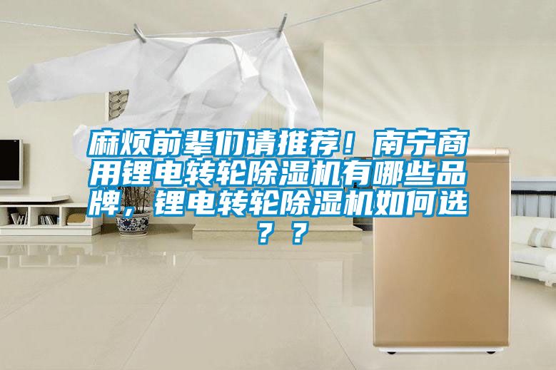 麻煩前輩們請推薦！南寧商用鋰電轉(zhuǎn)輪除濕機有哪些品牌，鋰電轉(zhuǎn)輪除濕機如何選？？